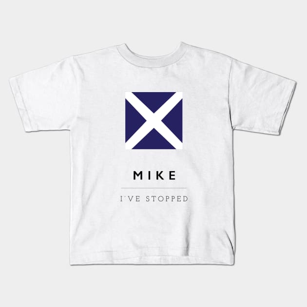 Mike: ICS Flag Semaphore Kids T-Shirt by calebfaires